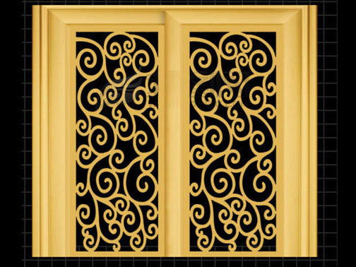 花纹门